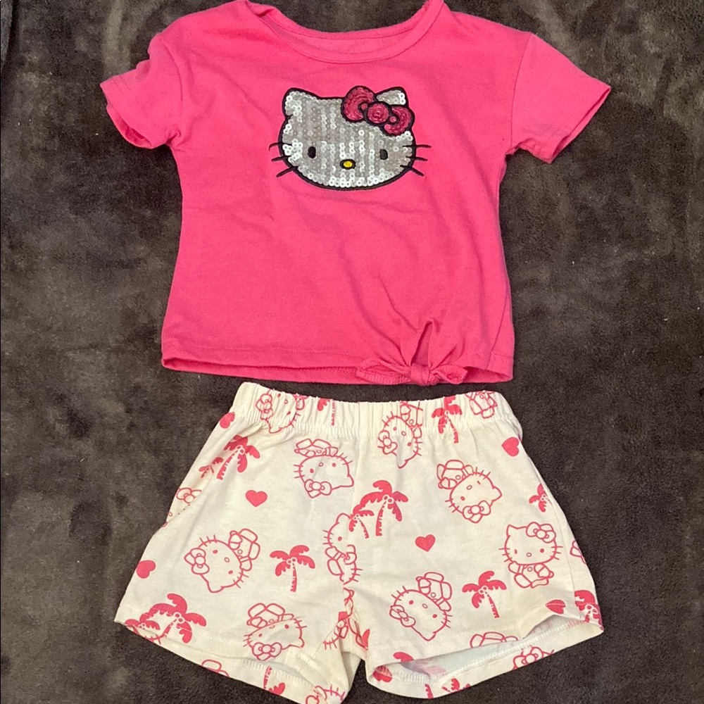 Hello Kitty Pink and White Kids Outfit